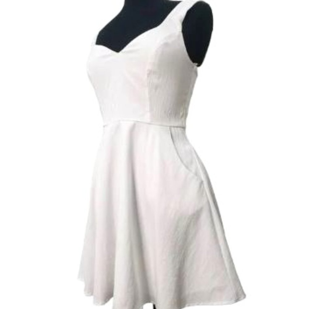 Mi Ami White Dress, color white, size M